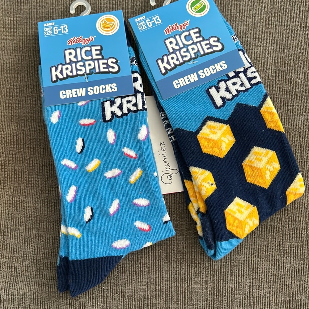 RICE KRISPIES Crew Socks (1 Pair) 6-13 NWT